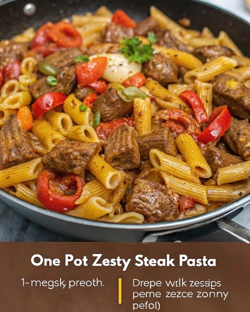 One-Pot Zesty Steak Pasta