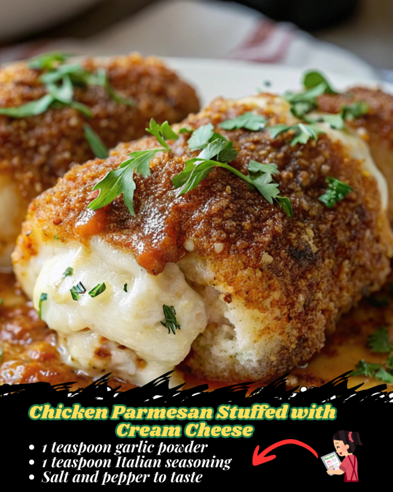 Cream Cheese Stuffed Chicken Parmesan