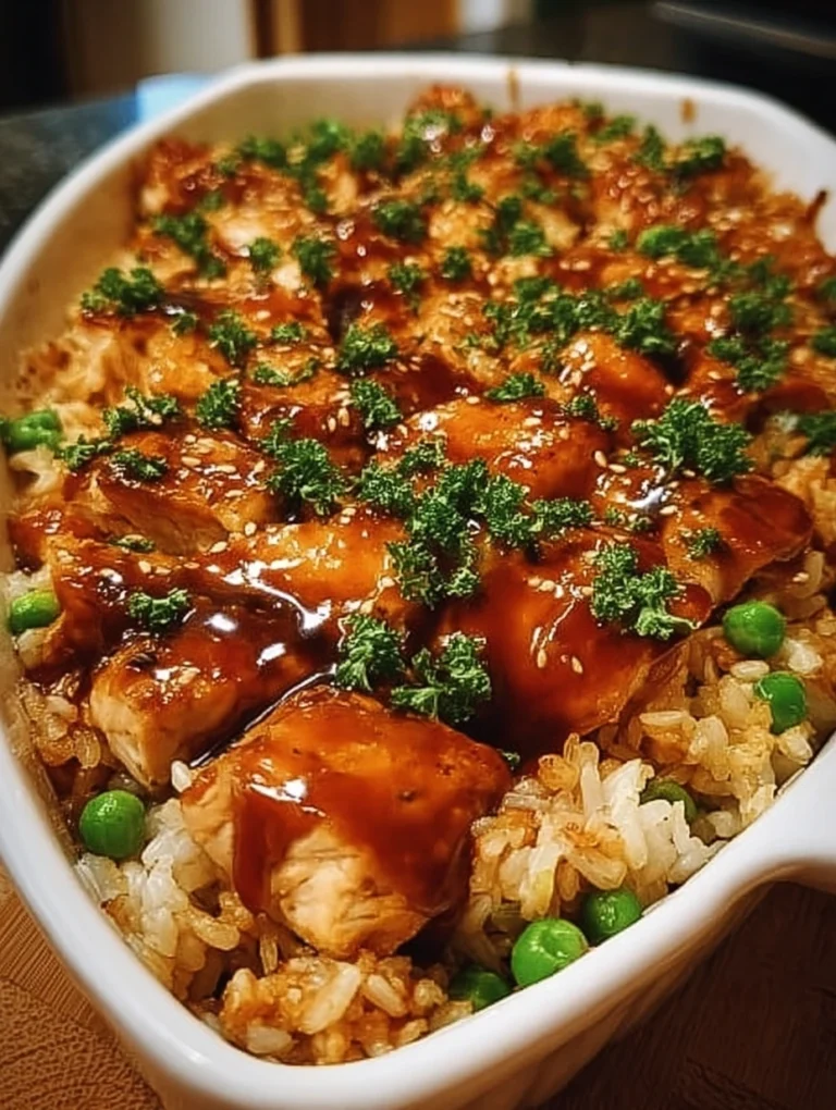 Oven-Baked Teriyaki Chicken with Fluffy Rice