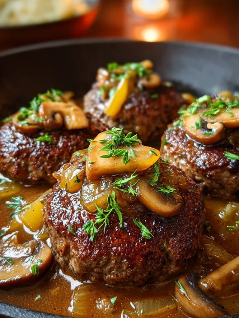 Salisbury Steak with Mushroom Onion Gravy