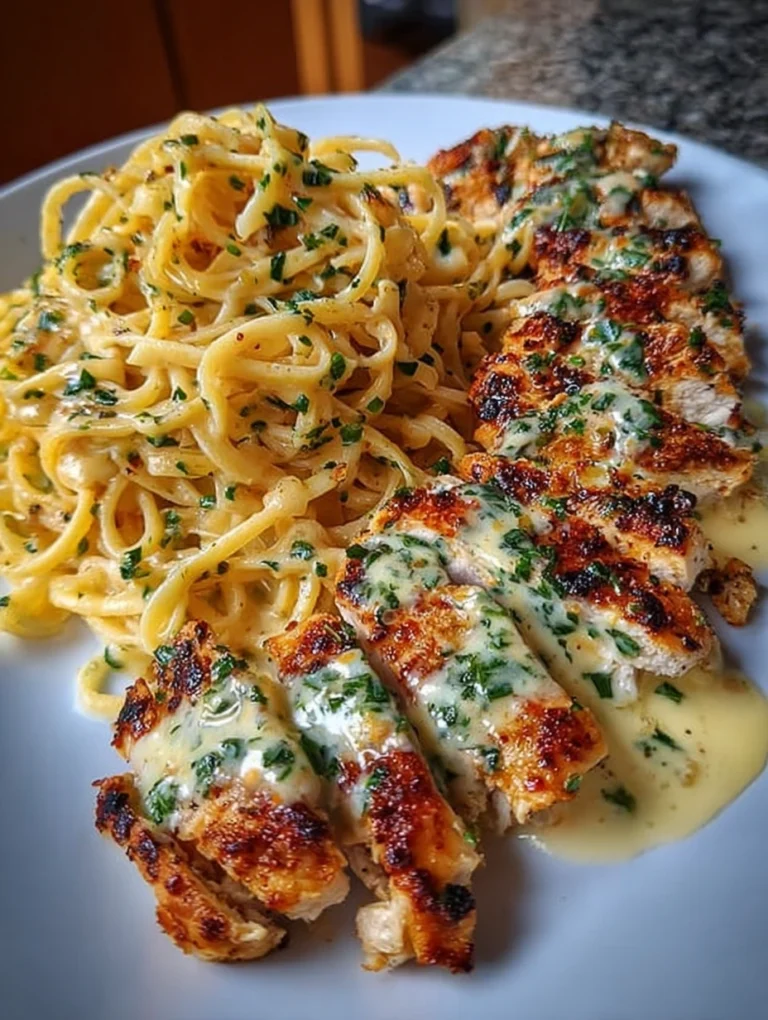 Grilled Chicken Alfredo Pasta