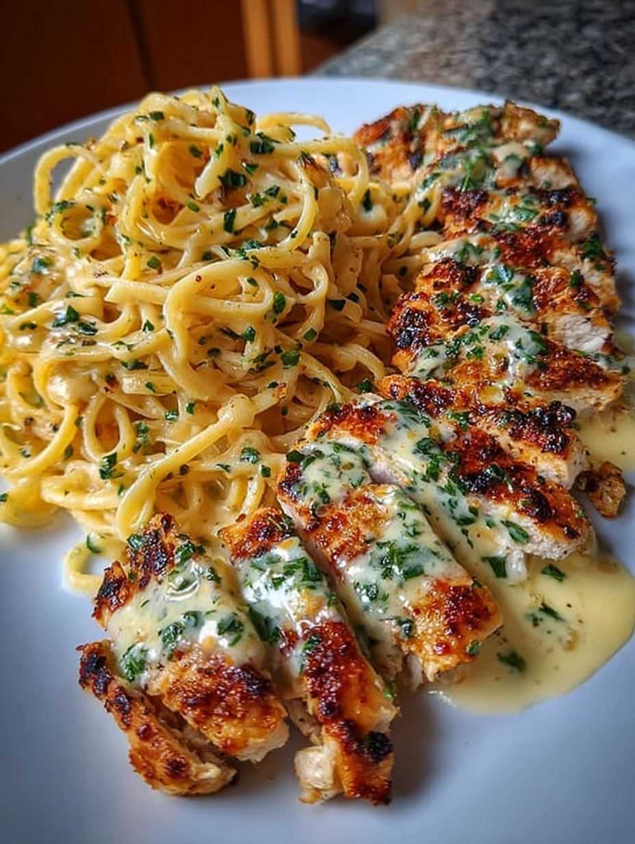 Grilled Chicken Alfredo Pasta