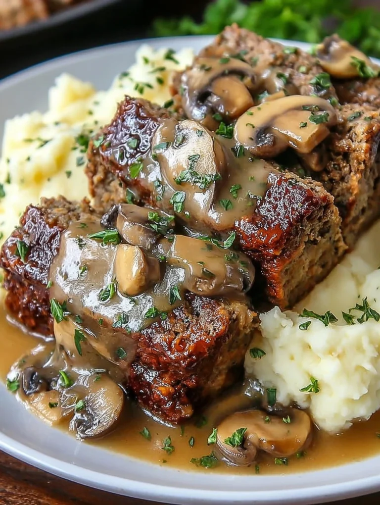 Classic Meatloaf with Mushroom Gravy
