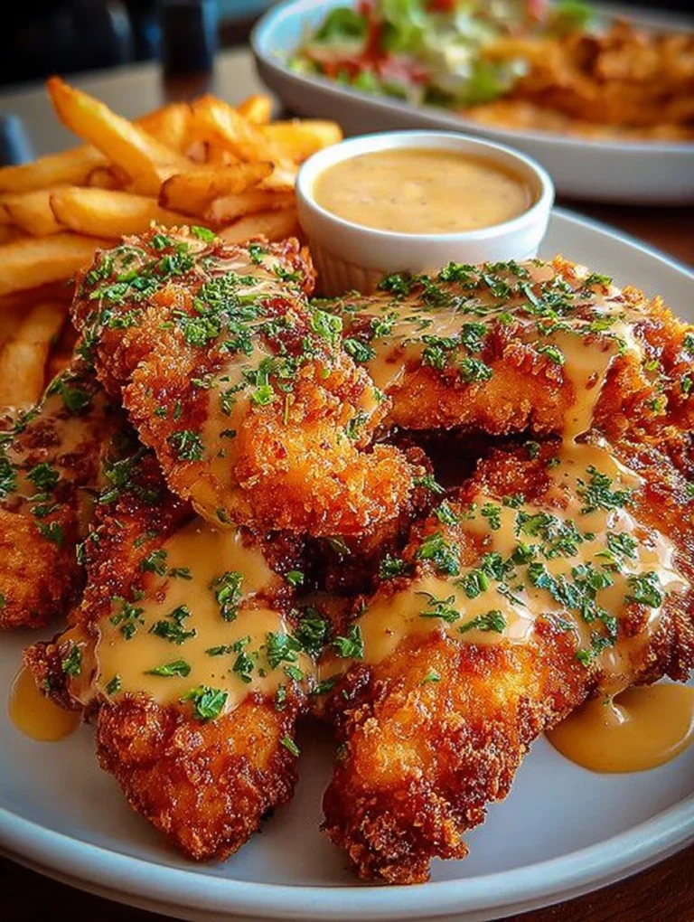 Crispy Chicken Tenders with Honey Mustard Sauce