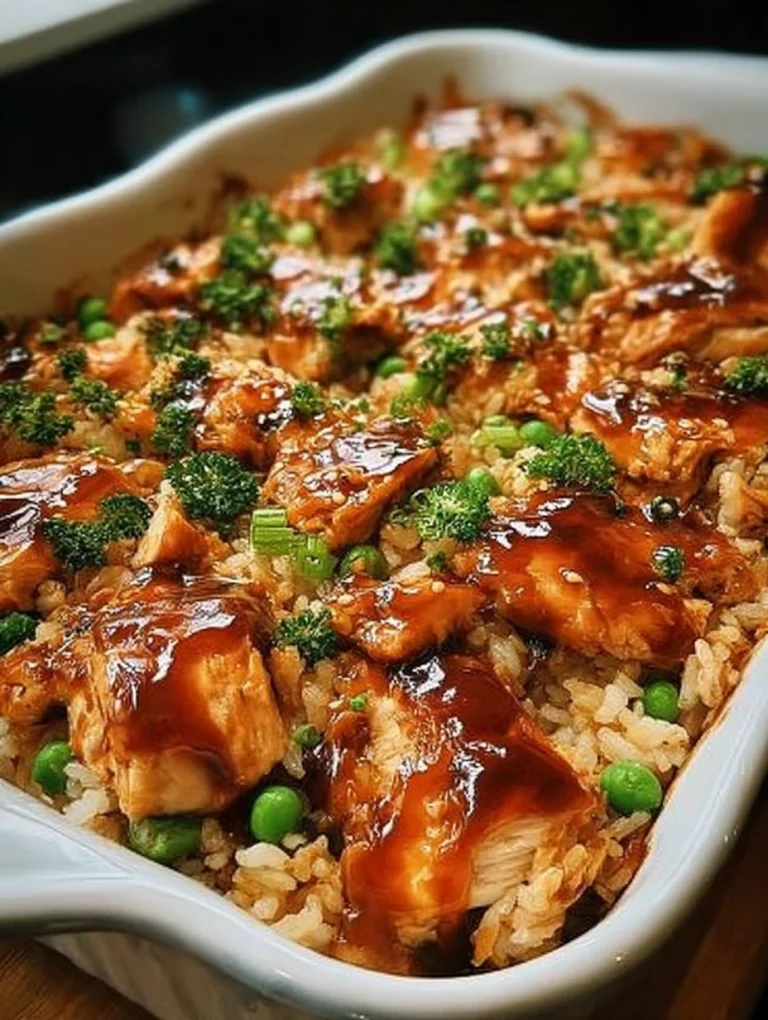 Teriyaki Chicken and Rice Casserole