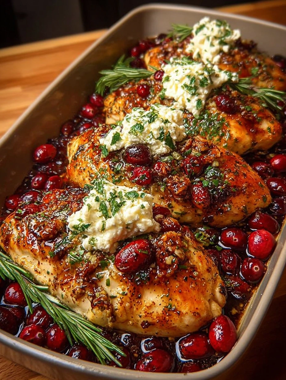 Honey Cranberry Chicken Bake with Ricotta Cheese