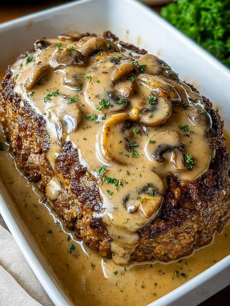 Meatloaf with Mushroom Gravy