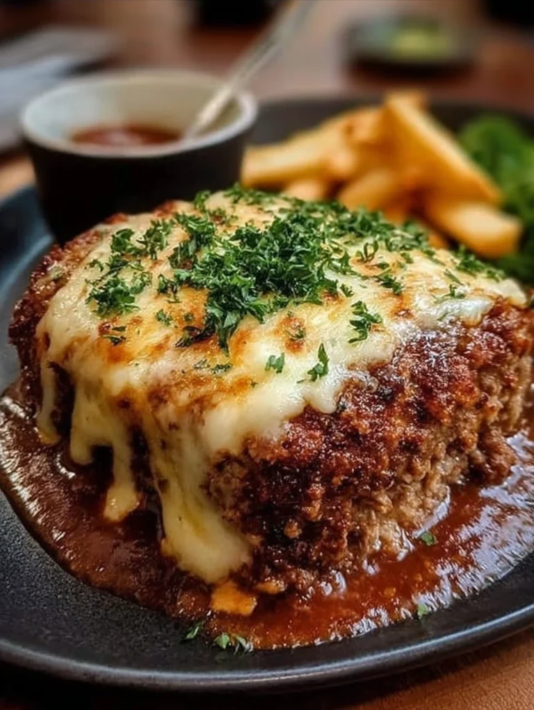 Cheesy Mozzarella-Stuffed Meatloaf