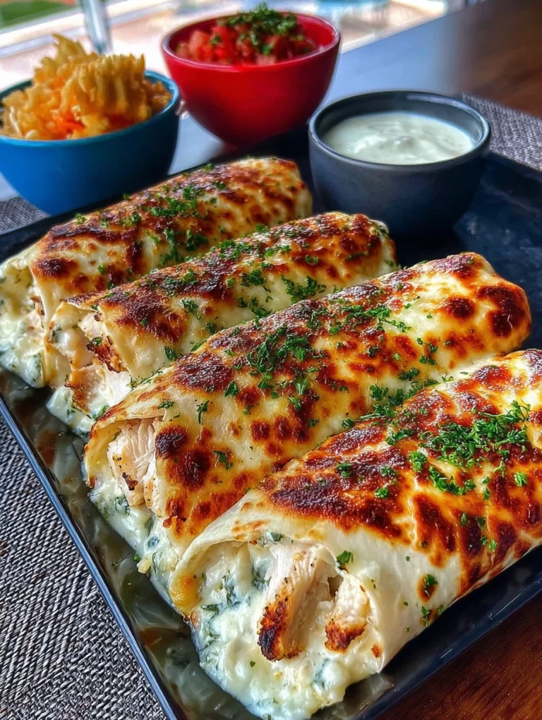 Grilled Chicken Alfredo Cheesy Wraps