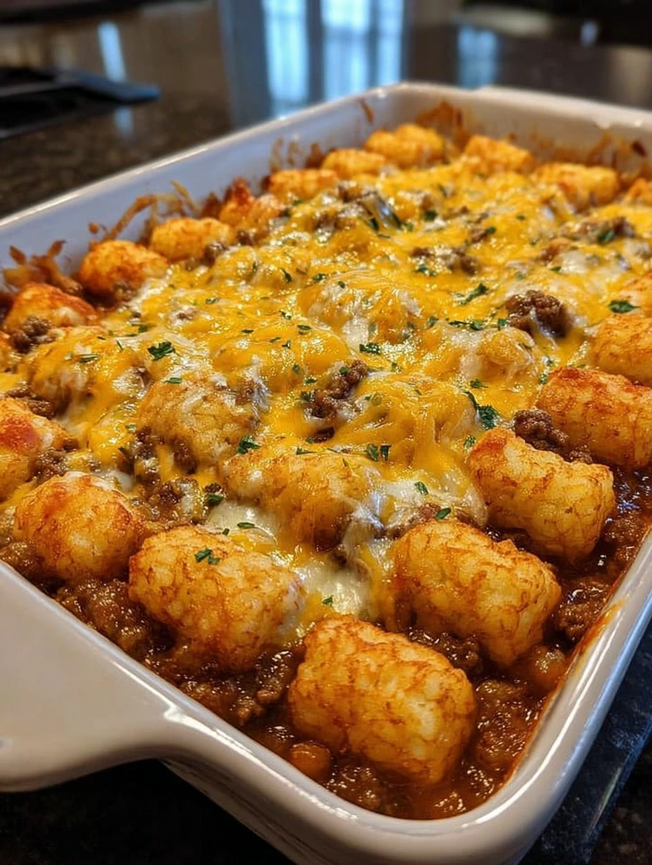 Cheesy Tater Tot Beef Casserole