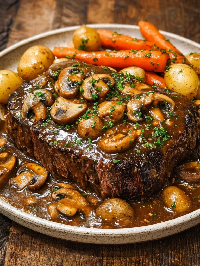Classic Pot Roast with Mushroom Gravy