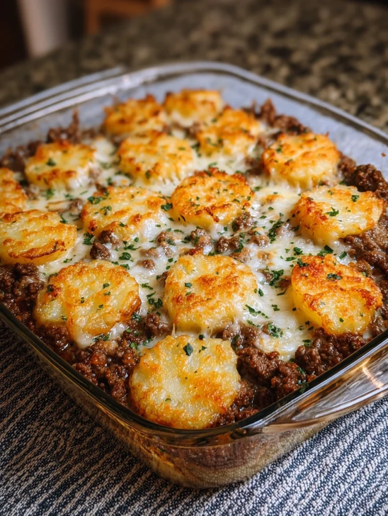 Cheesy Beef & Potato Bake