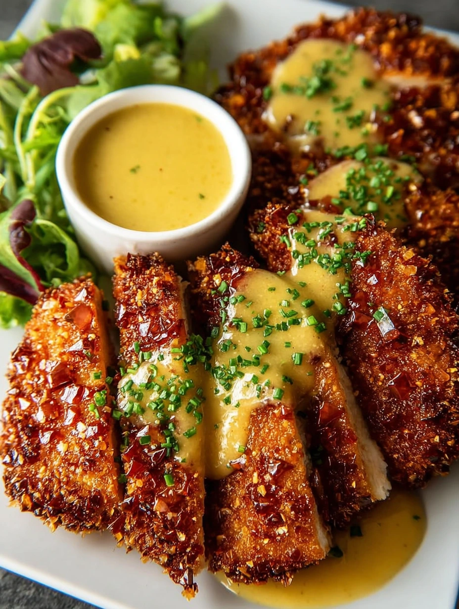 Crispy Honey Mustard Chicken Cutlets