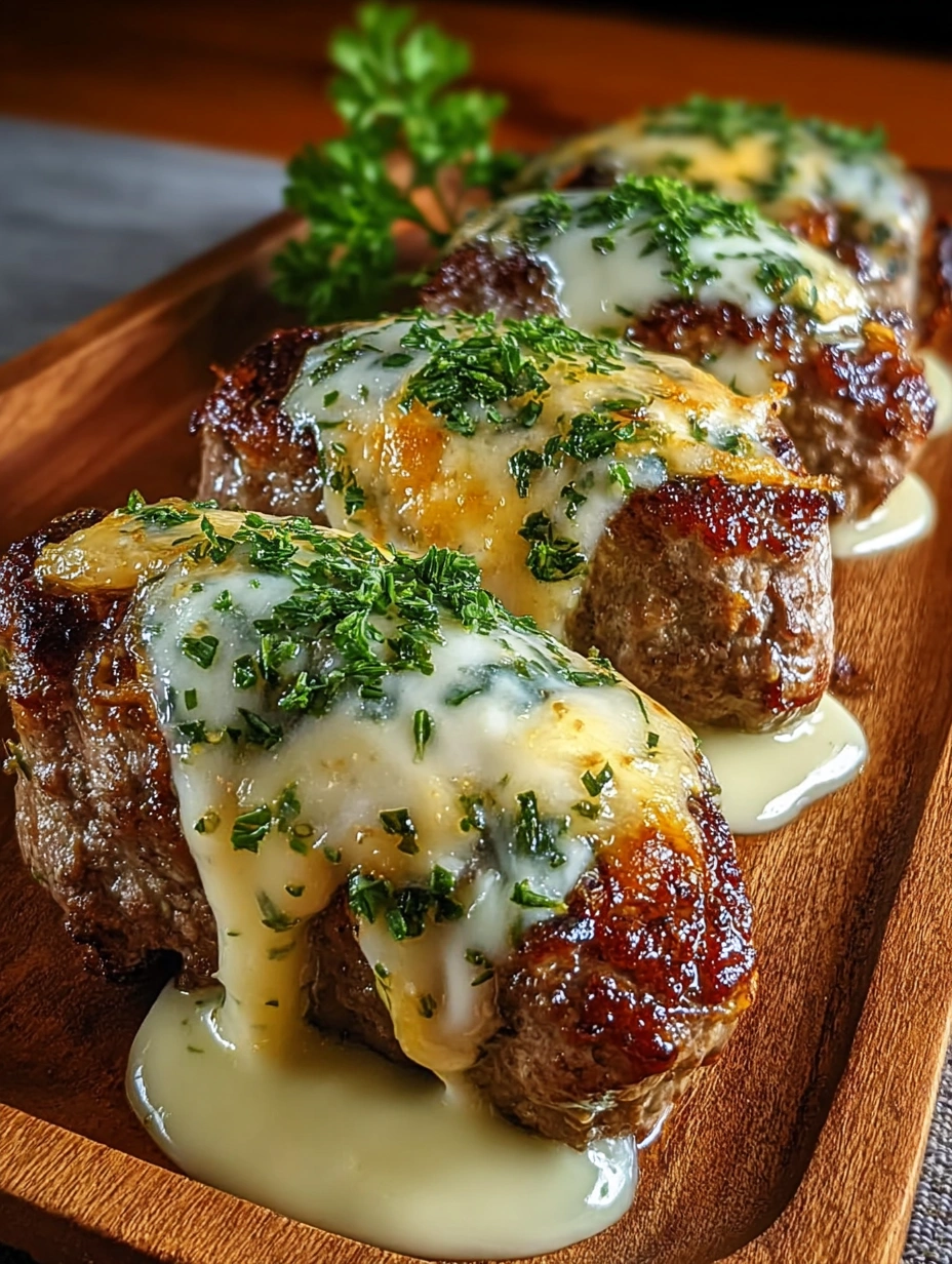 Cheesy Garlic Butter Beef Rolls