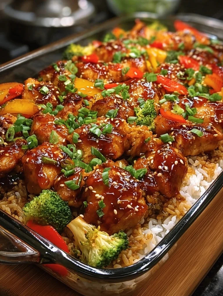 Teriyaki Chicken & Vegetable Rice Bake