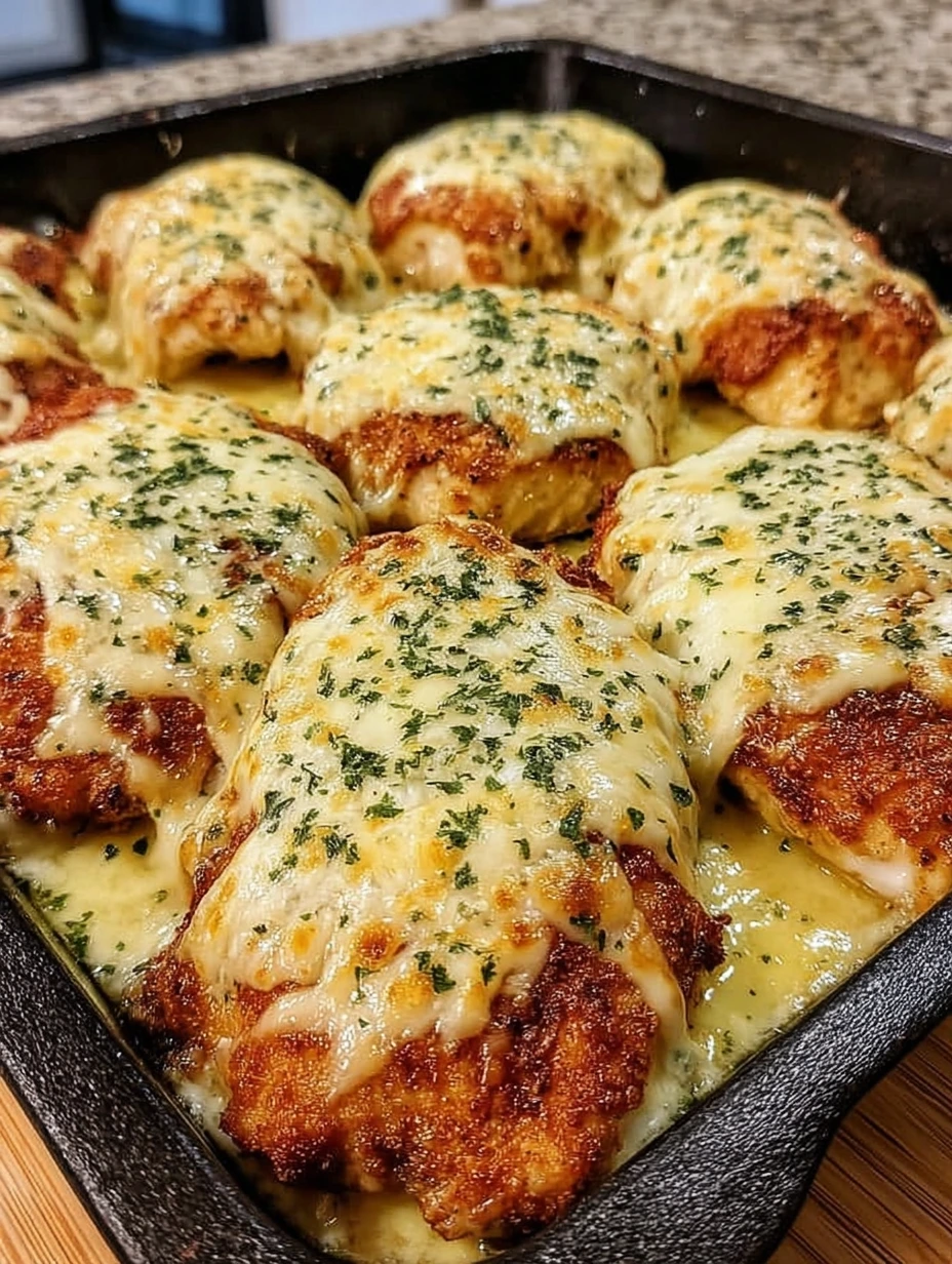 Oven-Baked Cheesy Garlic Chicken
