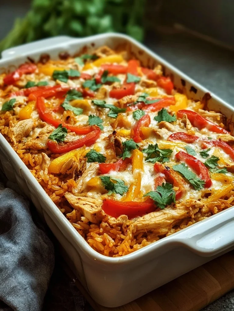Chicken Fajita Rice Casserole