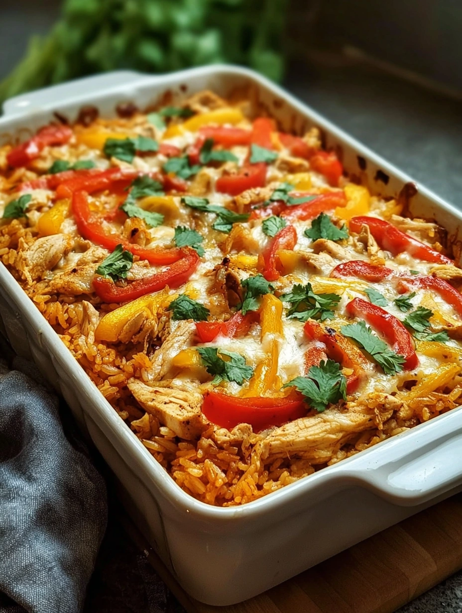 Chicken Fajita Rice Casserole