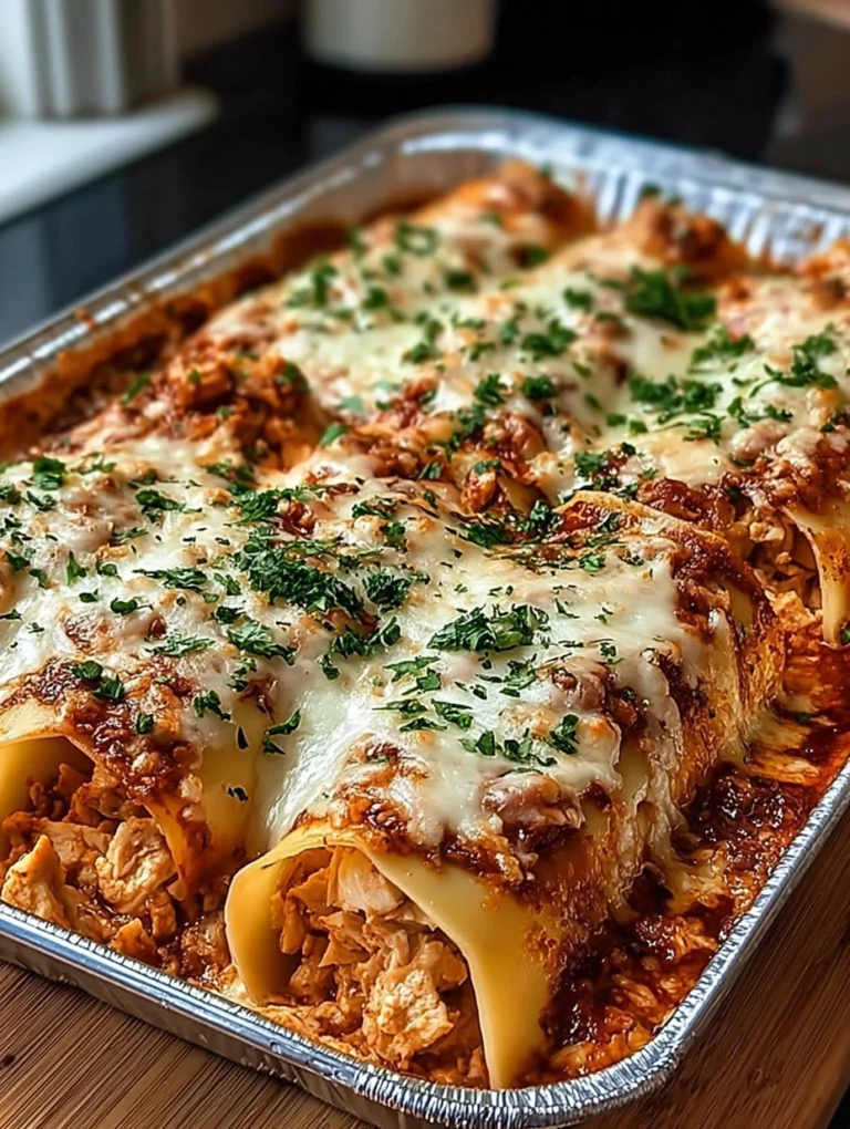 Cheesy Chicken Cannelloni Bake