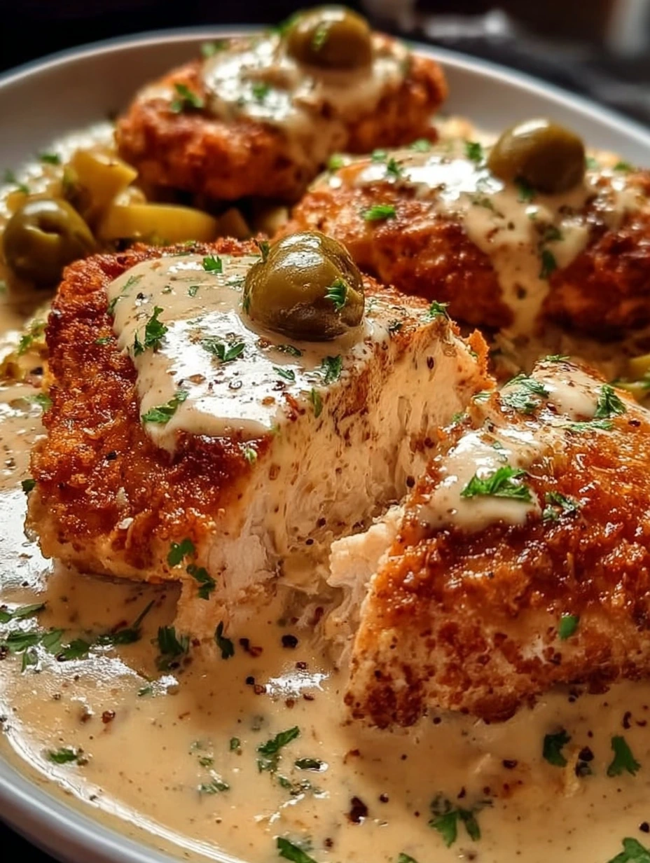 Creamy Pepperoncini Chicken with Garlic Parmesan Sauce