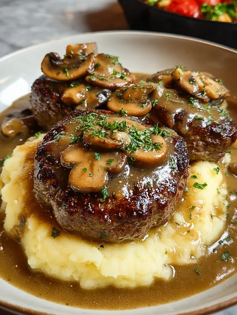 Classic Salisbury Steak with Savory Mushroom Gravy