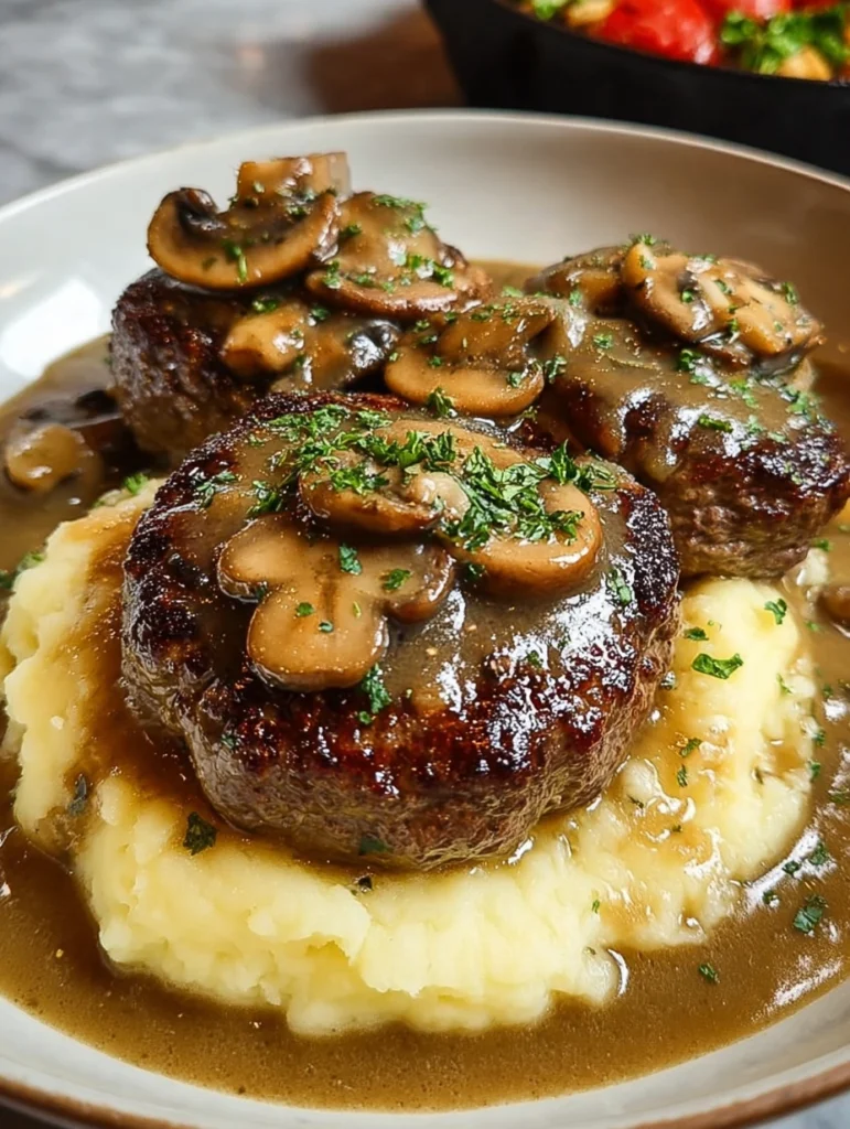Classic Salisbury Steak with Savory Mushroom Gravy