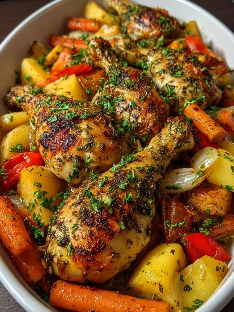 Herb-Roasted Chicken Drumsticks with Vegetables