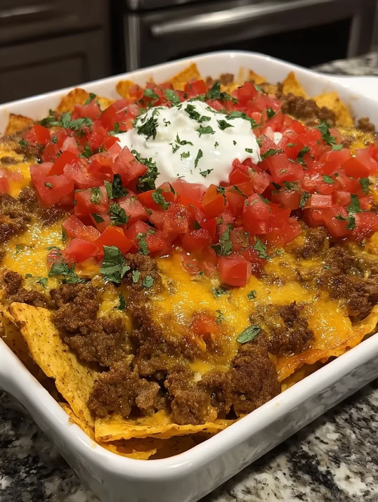 Ultimate Loaded Beef Nacho Casserole
