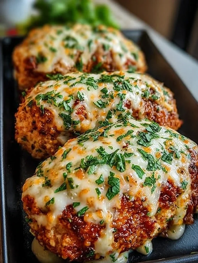 Savory Garlic and Parmesan Chicken Meatloaves