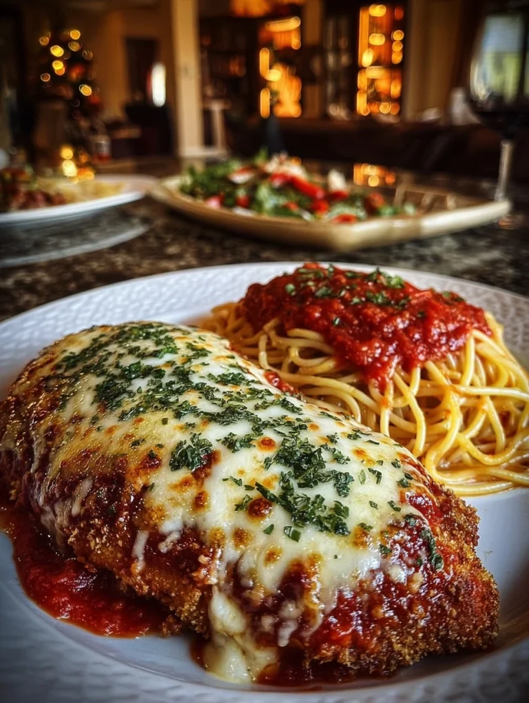 Classic Chicken Parmesan with Spaghetti Marinara