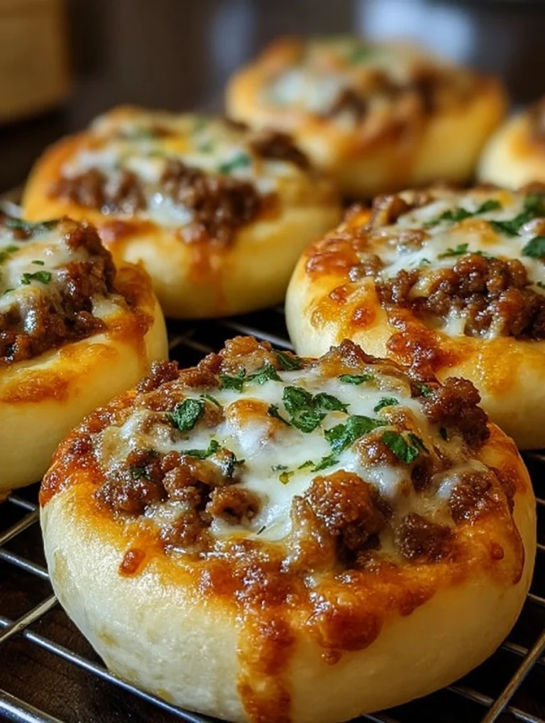 Cheesy Beef-Stuffed Bread Rolls