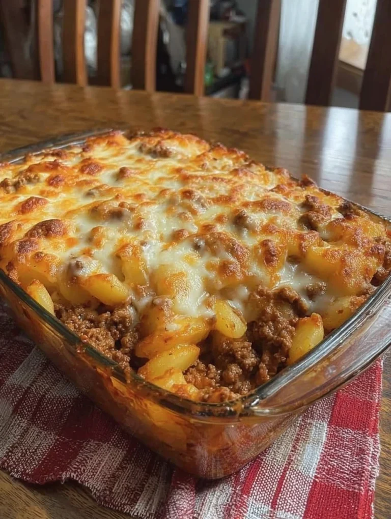 Baked Cheesy Beef & Potato Casserole