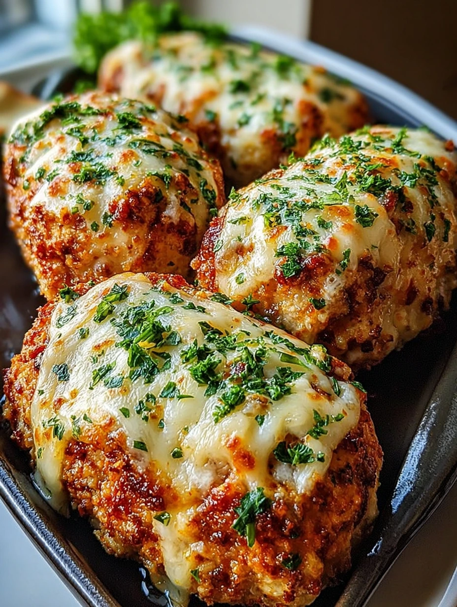 Cheesy Baked Chicken Meatballs