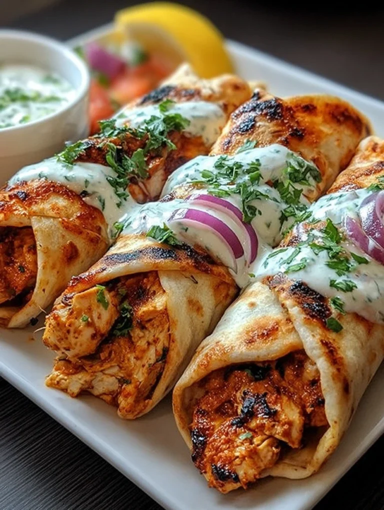 Creamy Chicken Shawarma Wraps