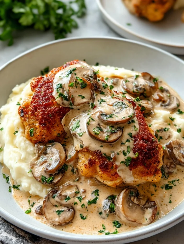 Chicken with Garlic Mushroom Sauce