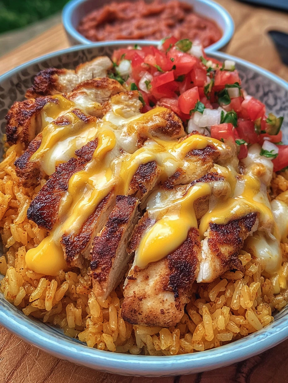 Cheesy Southwest Chicken Rice Bowl