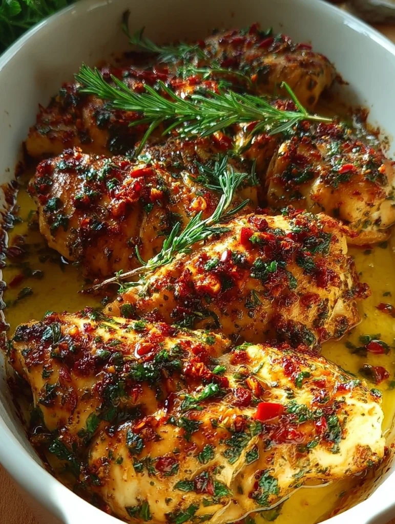 Spicy Garlic Herb Butter Chicken Bake