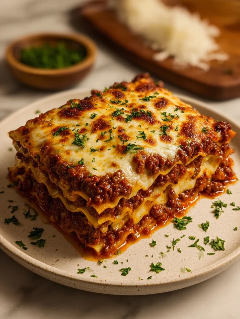 Homestyle Beef Lasagna with Golden Cheese Crust