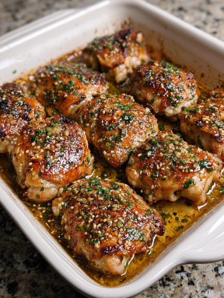Garlic Butter Baked Chicken Thighs