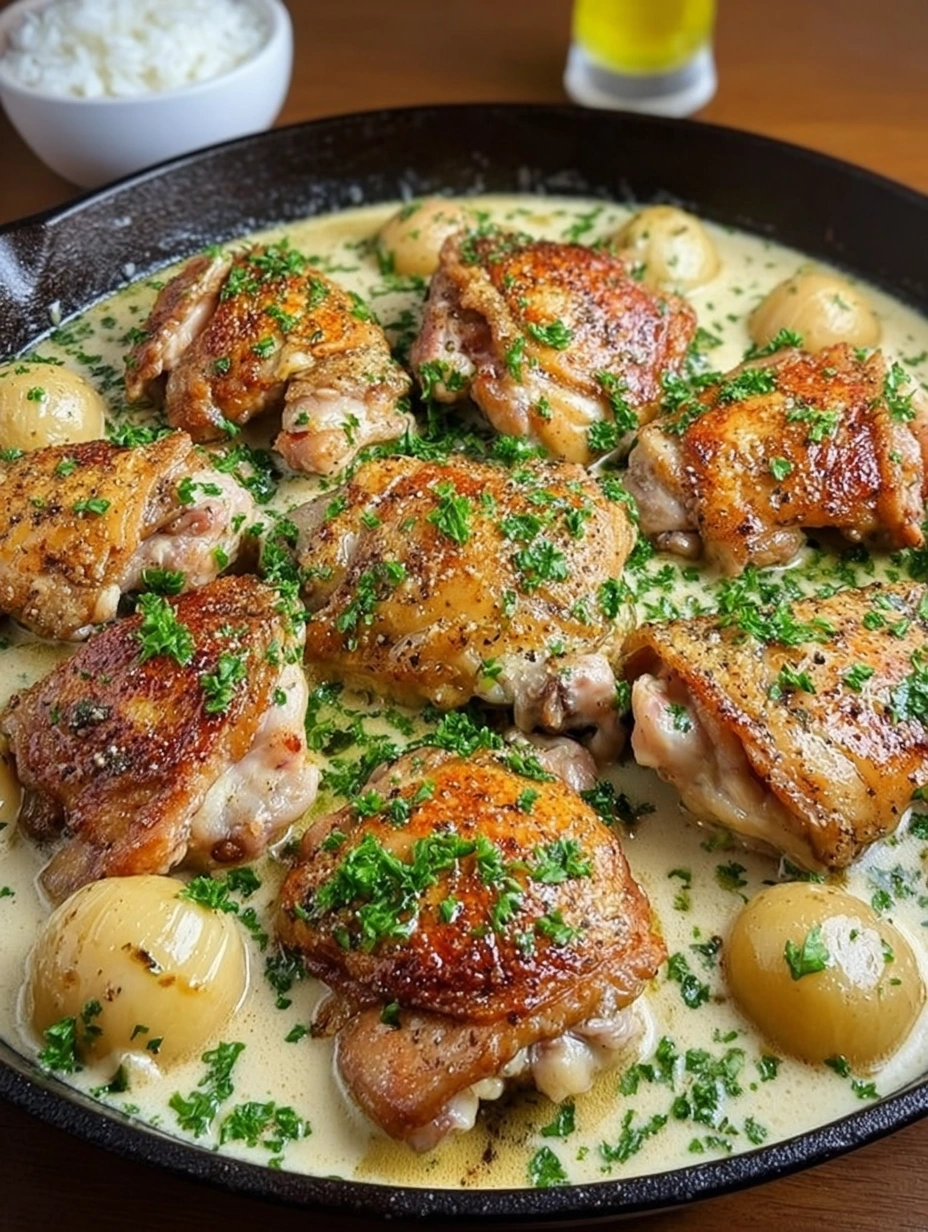 Creamy Garlic Chicken Thighs