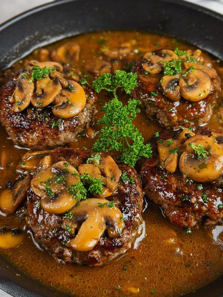Savory Salisbury Steak with Mushroom Gravy