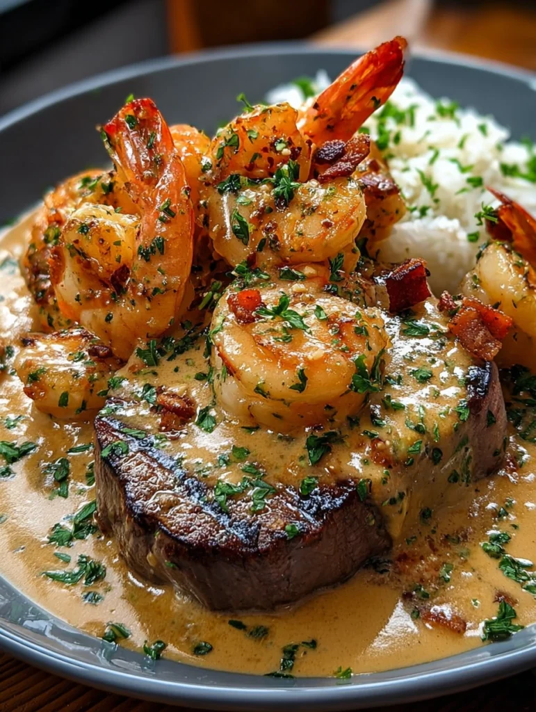 Creamy Cajun Shrimp Steak