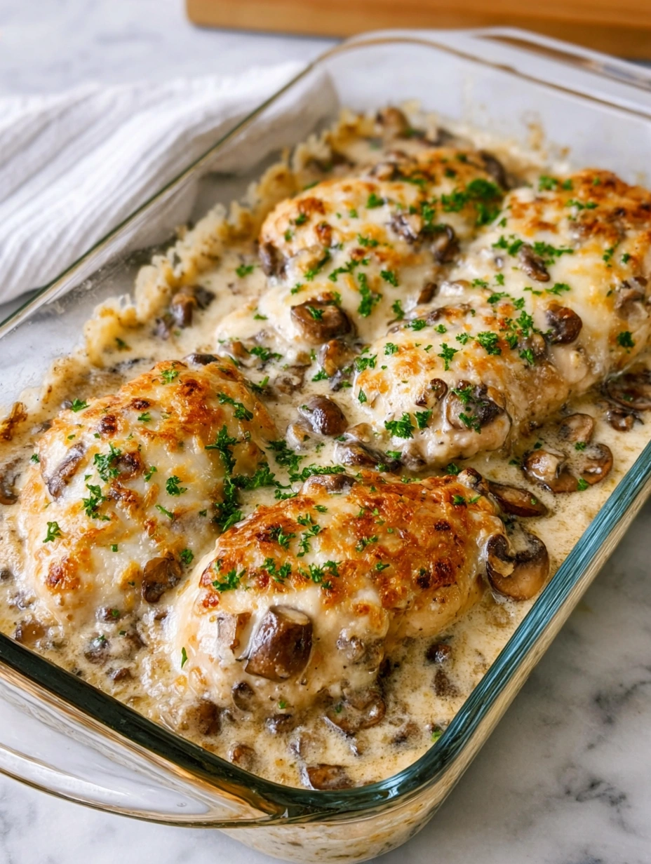 Creamy Baked Mushroom Chicken