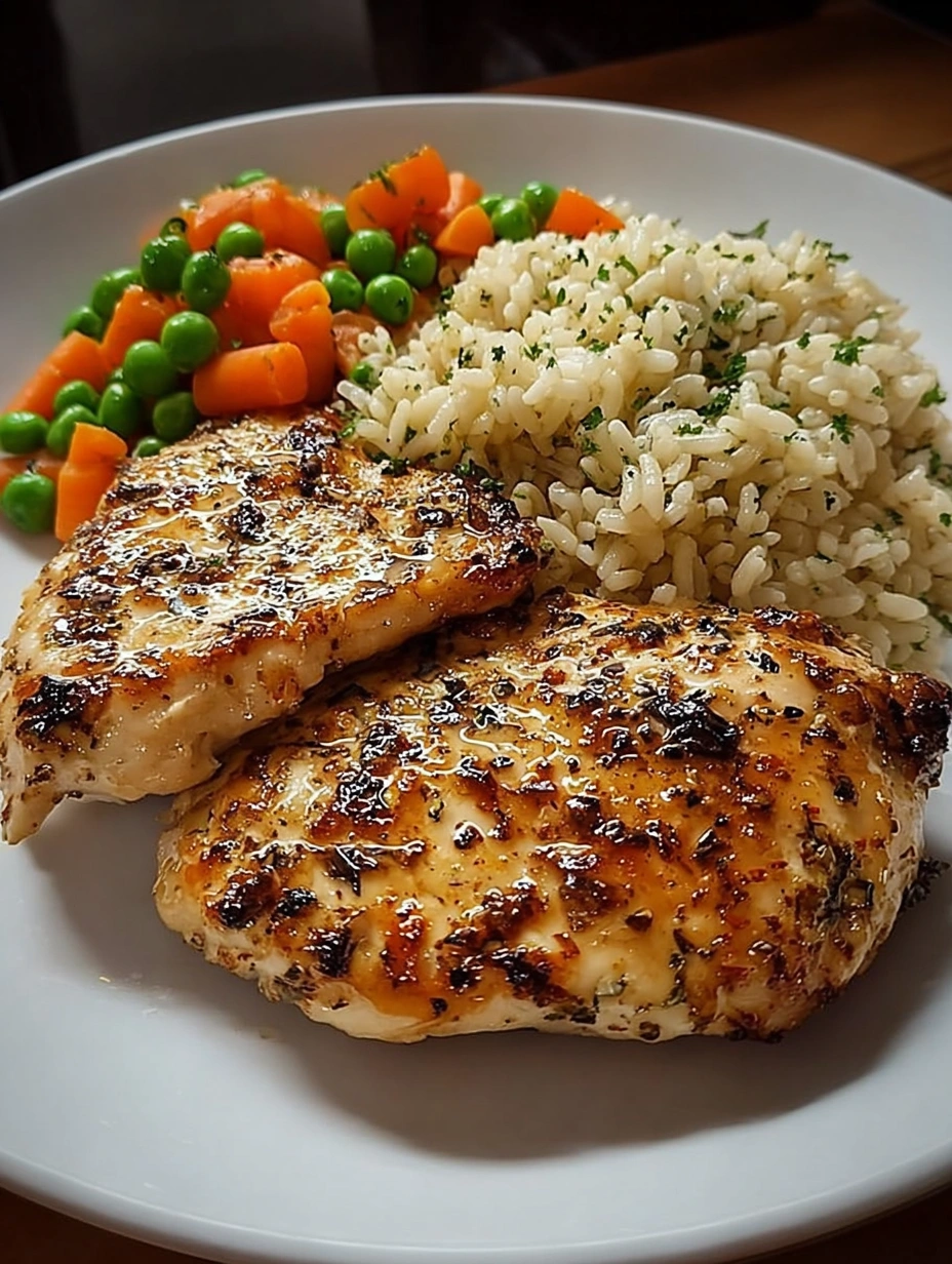 Garlic Herb Chicken with Veggie Rice