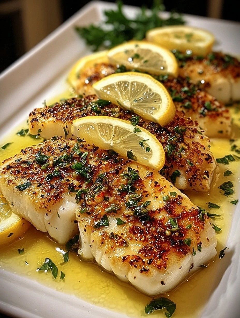 Lemon Butter Pan-Seared White Fish