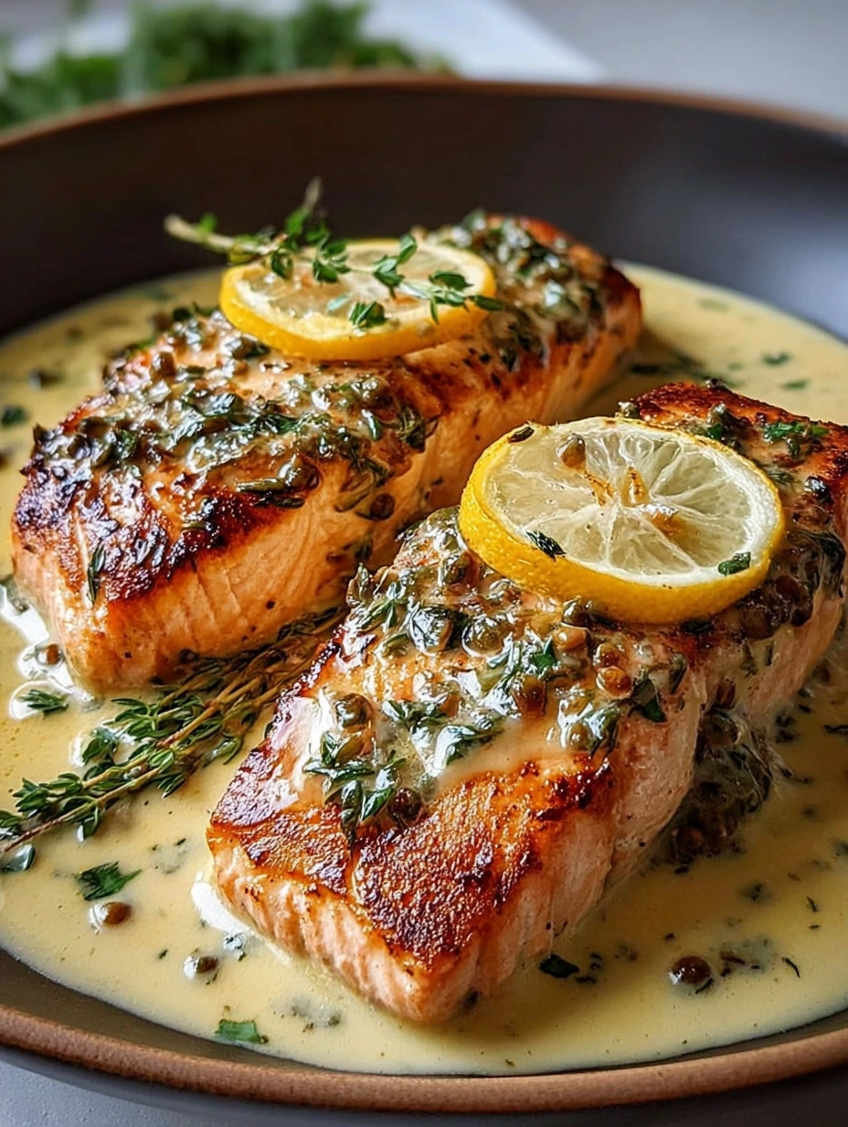 Creamy Lemon Herb Salmon