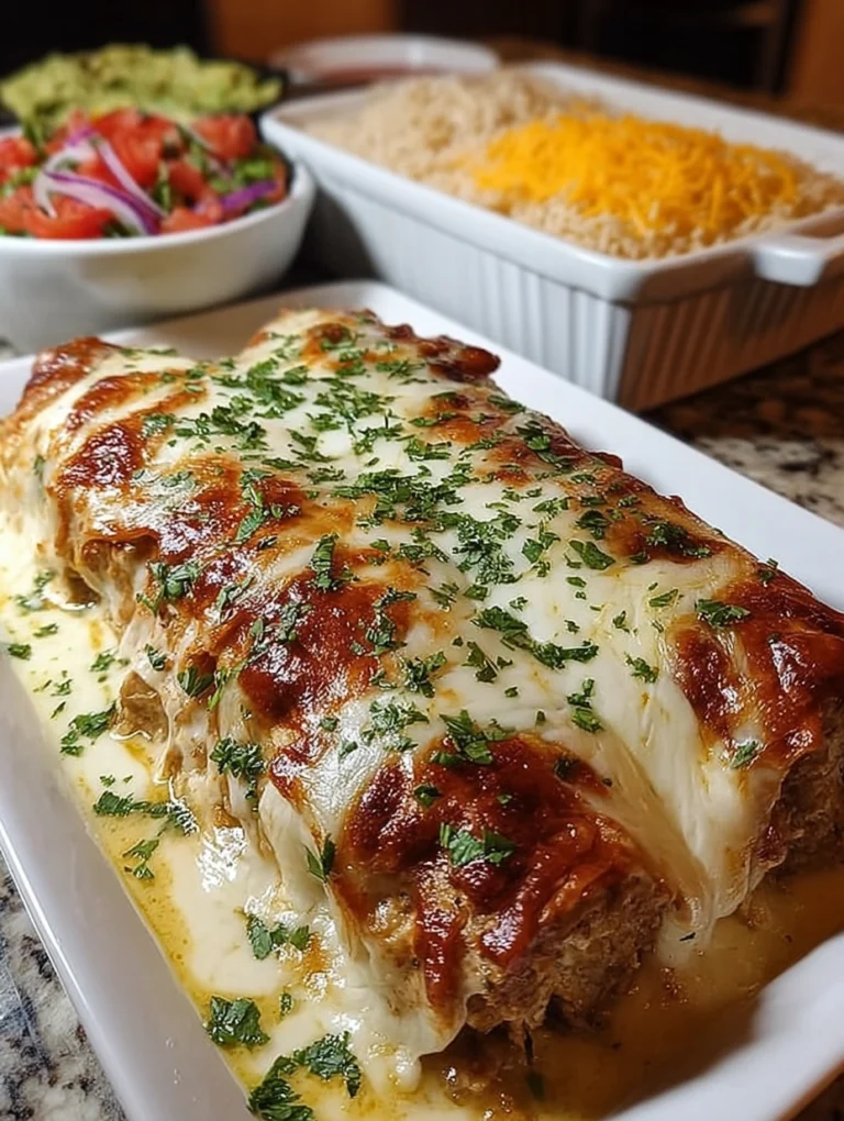 French Onion Cheese-Stuffed Meatloaf