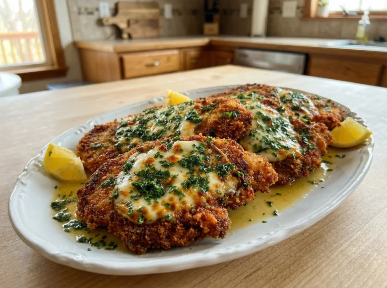 Crispy Cheesy Garlic Chicken Cutlets