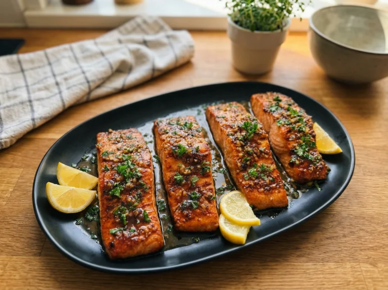 Garlic Lemon Glazed Salmon
