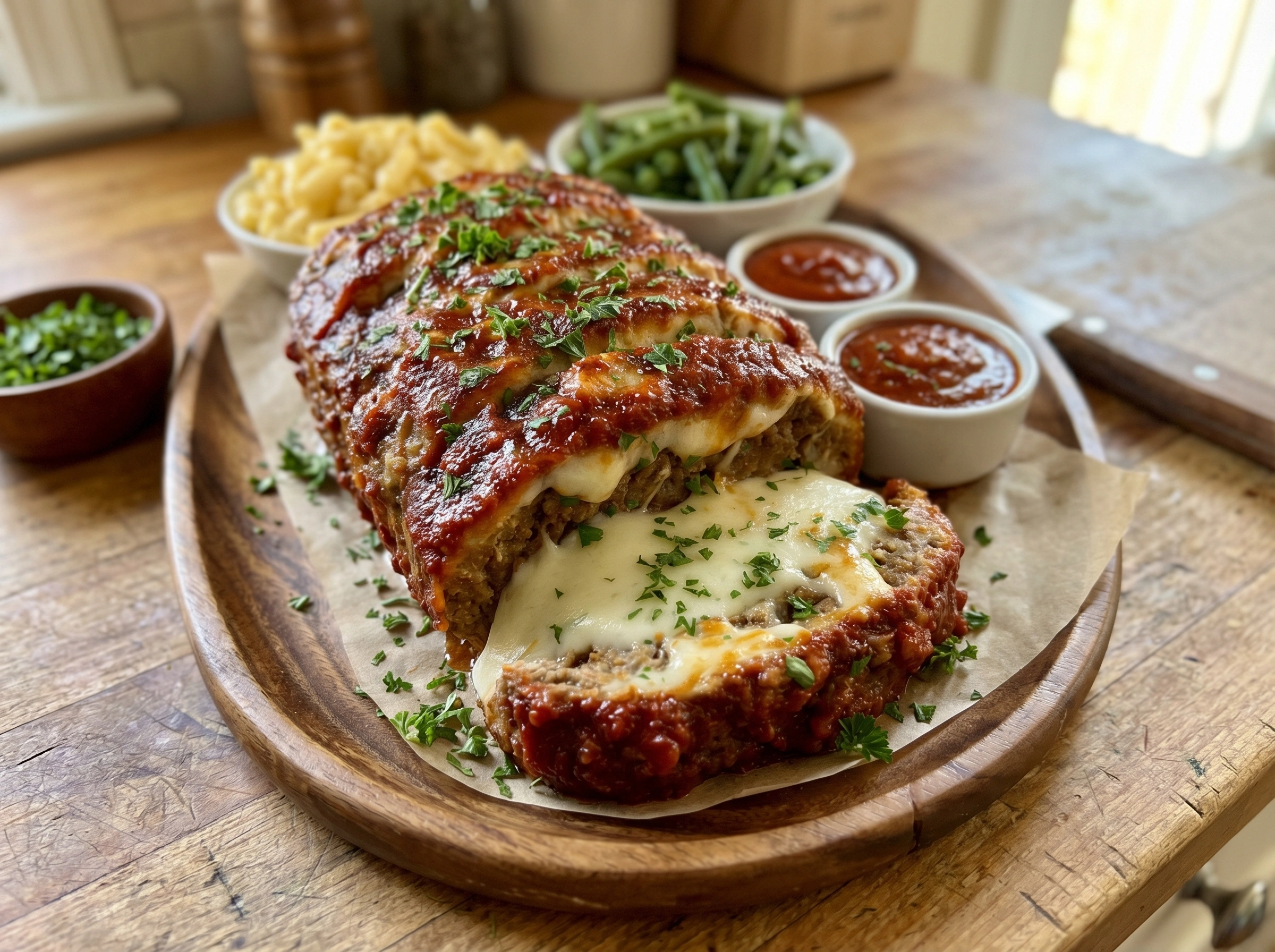 Cheesy Italian Stuffed Meatloaf